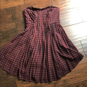 Kimchi Blue Strapless Buffalo Check Dress